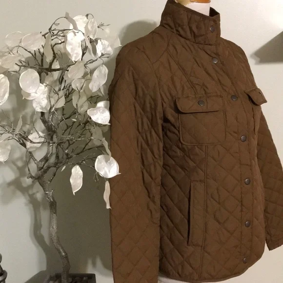 Brown quilted jacket - Picture 3 of 4